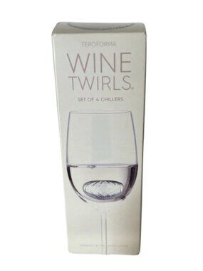 Teroforma Wine Twirls Set of 4 Reusable Chillers NIB